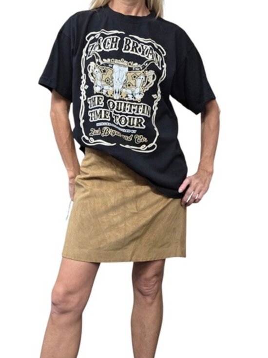 S&S Textile and Apparel Other - Zach Bryan Quittin Time Tour 2024 Concert T Shirt Black Graphic Tee Size L